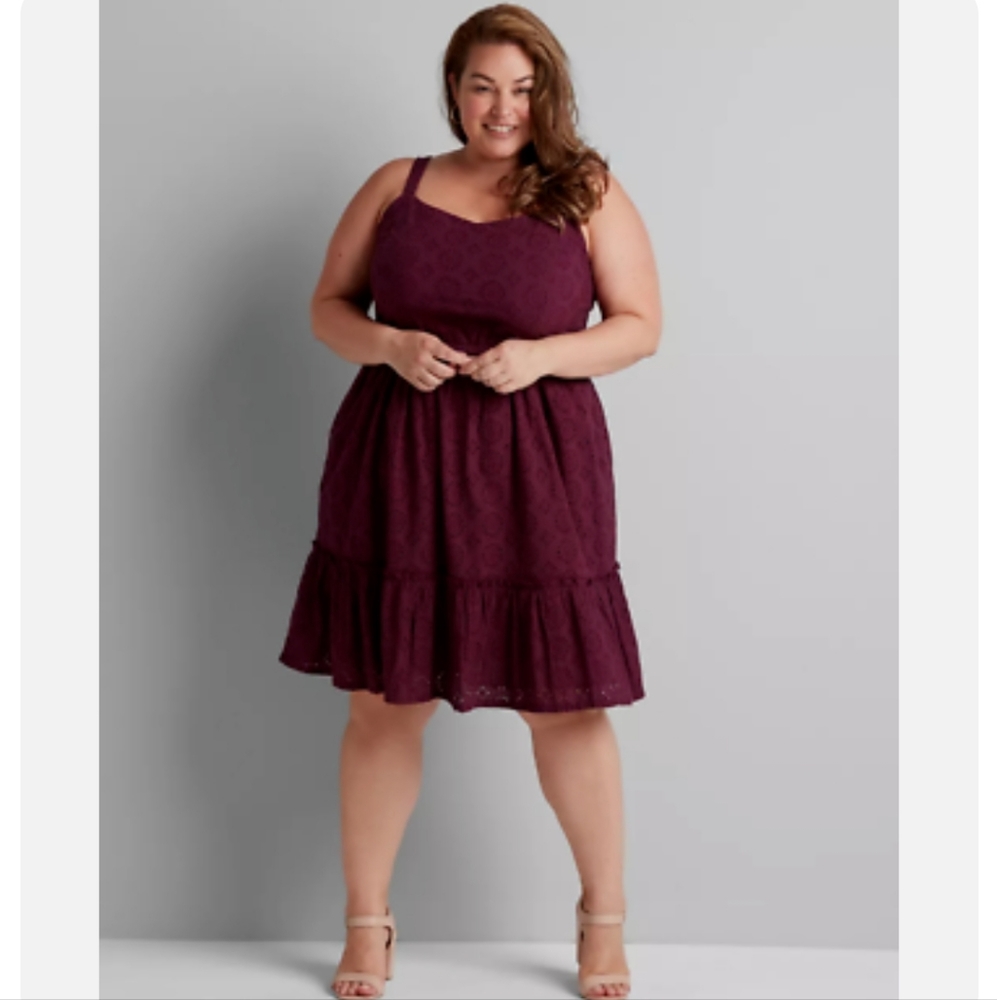 PLUS Lane Bryant Eyelet Dress